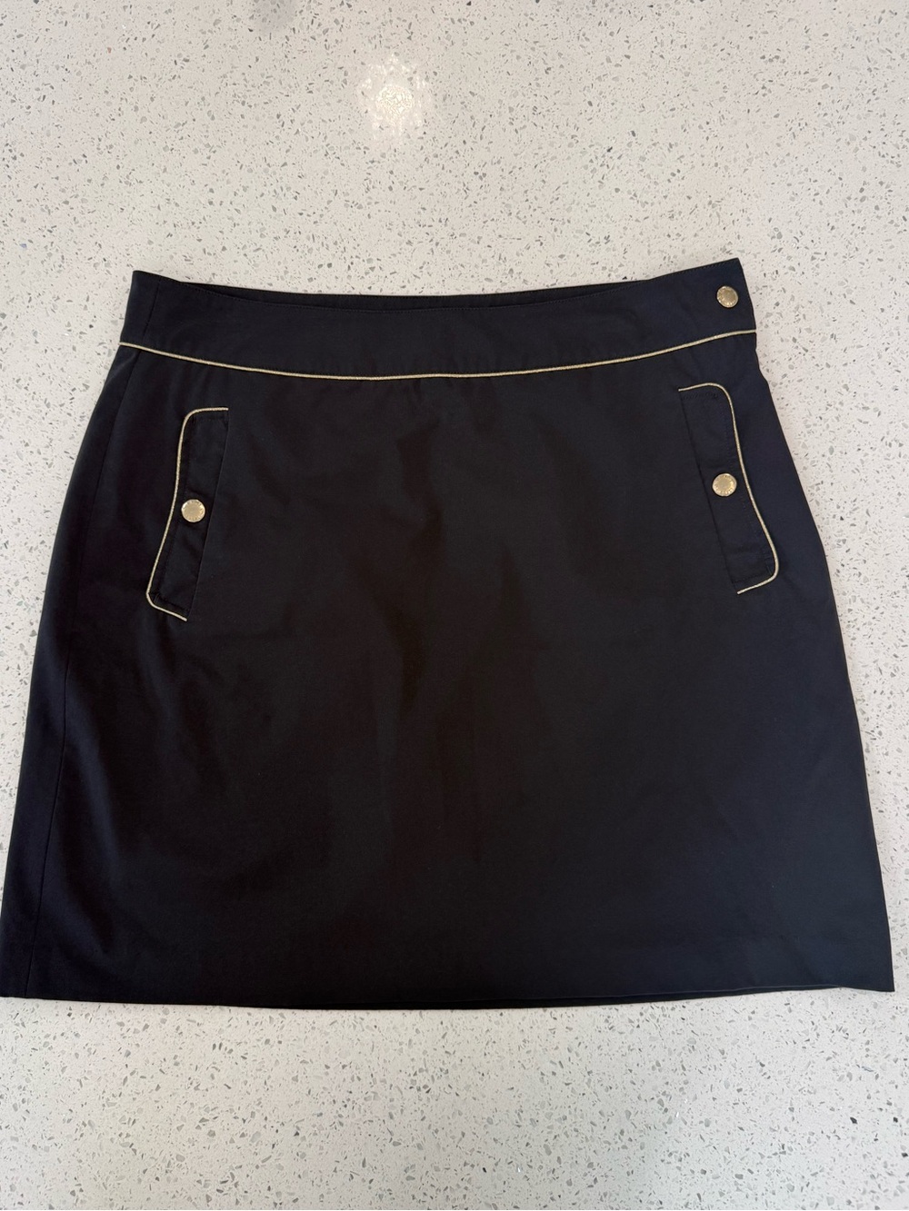 EP Pro Women’s Black Skort with Gold Piping and Buttons